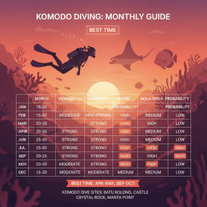Best Time to Dive Komodo — Month-by-Month Conditions Guide 2026